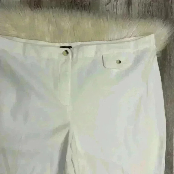 Vince Camuto white flap pocket cropped pants sz 24w - Picture 5 of 8